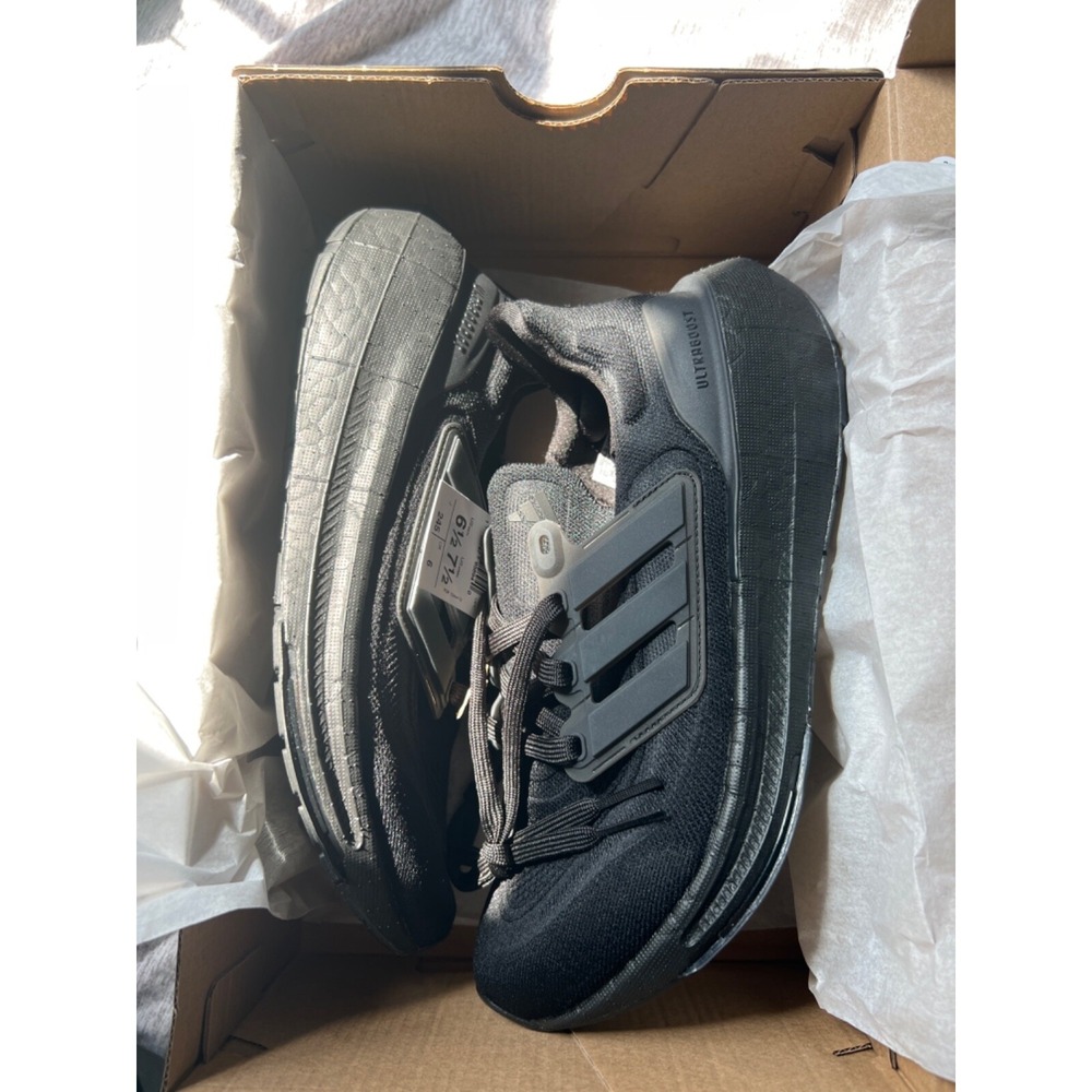 Adidas Core Black/Core Black Ultraboost Light Running Athletic Sneakers